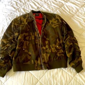 Bershka Camo Bomber Jacket